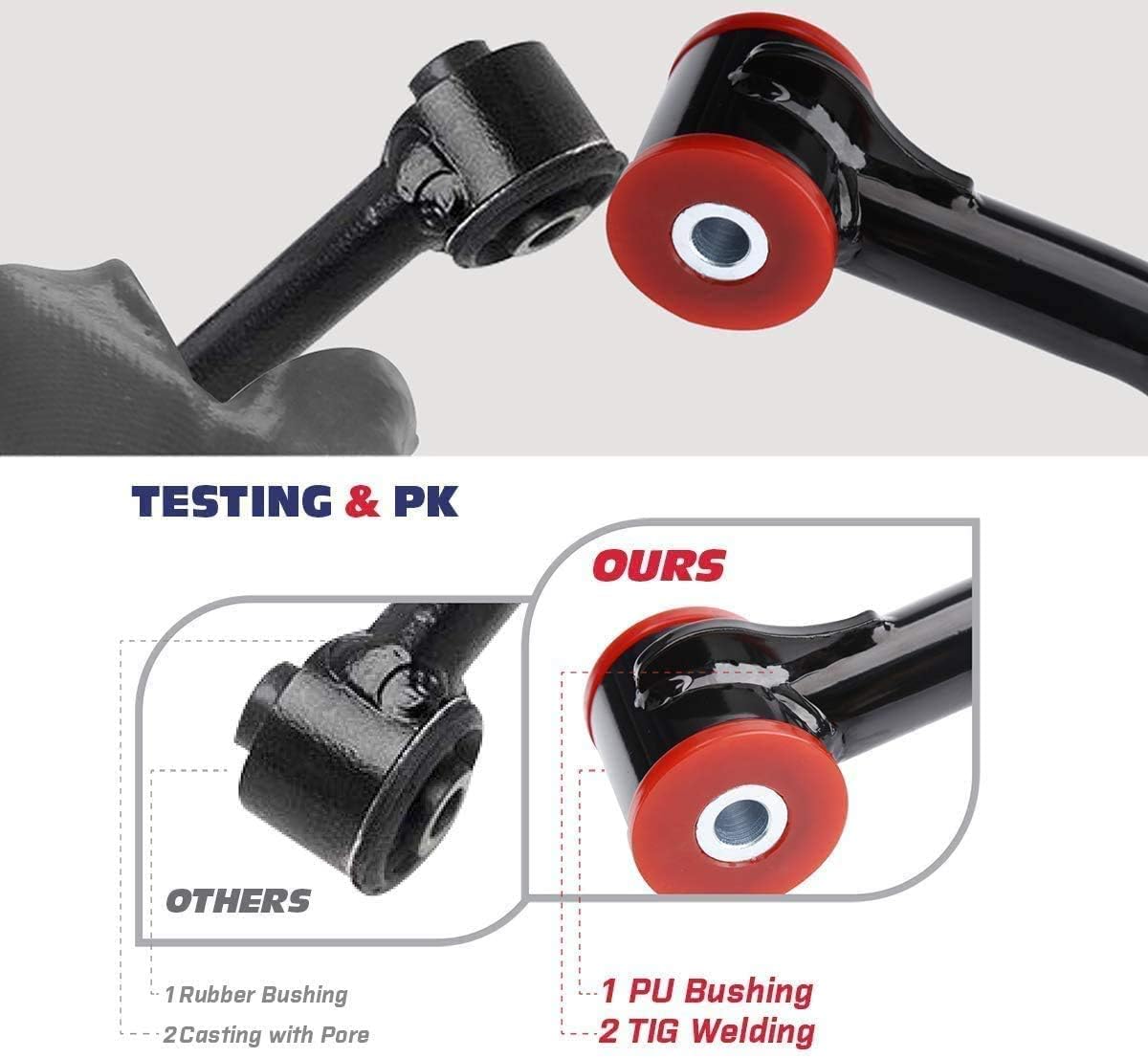 Tubular Upper Control Arm for 07-16 Silverado Avalanche Tahoe Sierra Yukon 6-Lug 2WD/4WD R100548