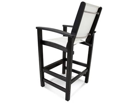 Slate Grey White Sling Bar Chair R22862