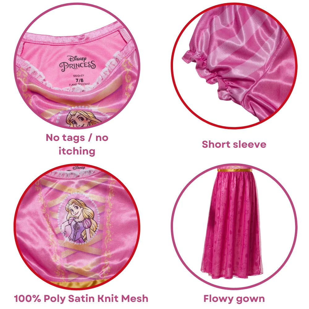 Pink Short Sleeve Girls Nightgown Sleepwear L822