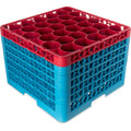 Red Color-Coded Glass Rack with 5 Extenders V8594