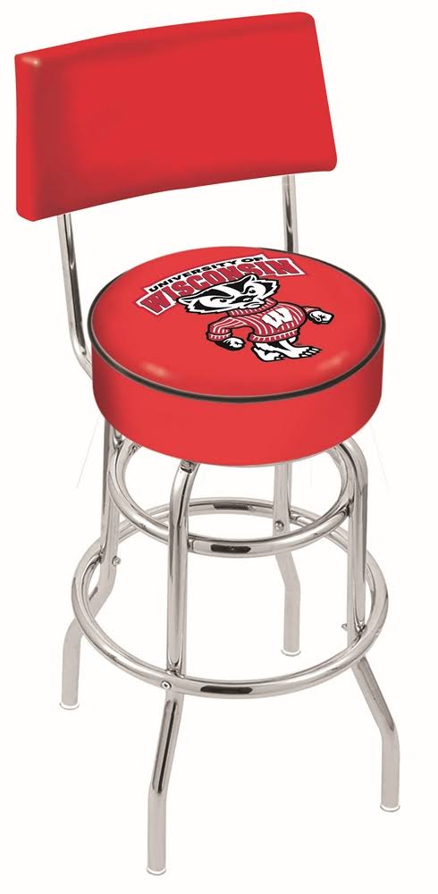 Chrome Double Ring Swivel Bar Stool W760687