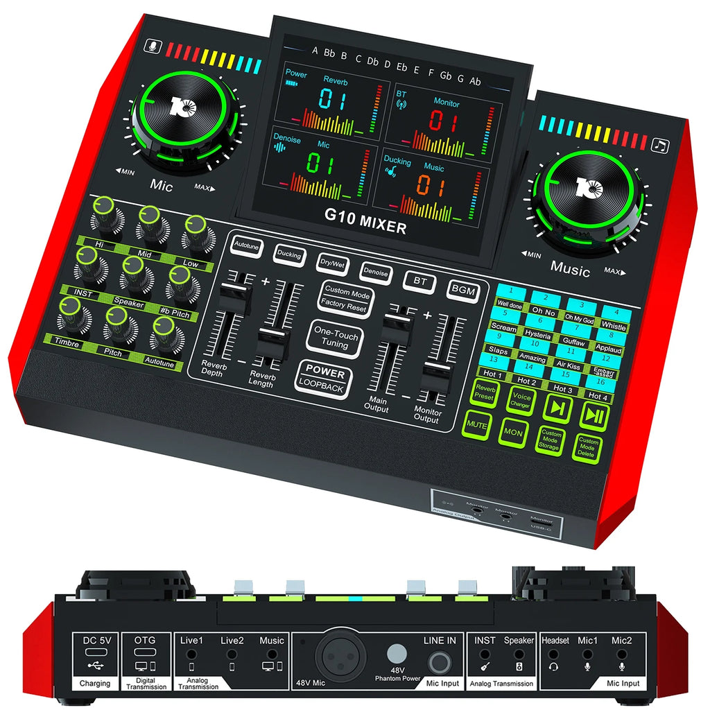 USB Audio Interface with Mixer & Vocal Effects F94512