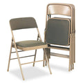 Taupe Fabric Padded Seat Folding Chairs 4/Carton Q794720