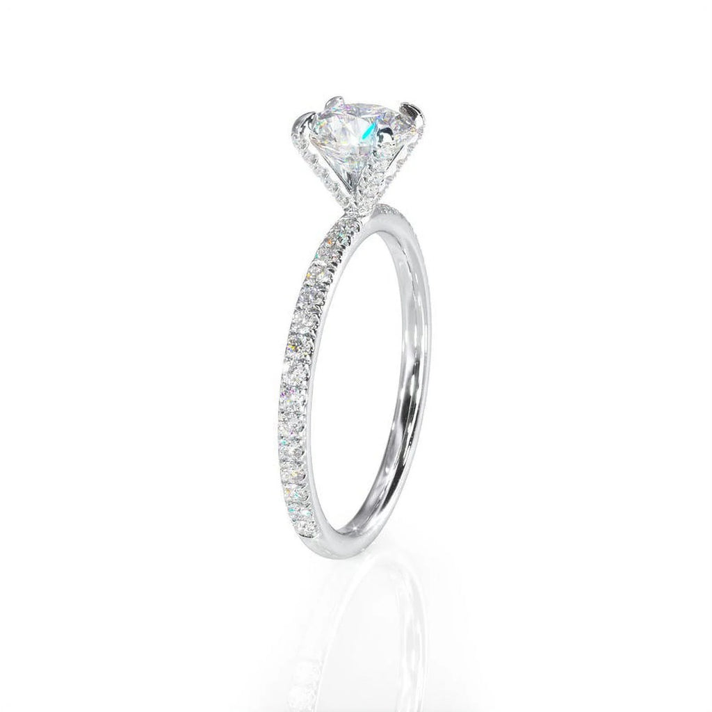 14K White Gold Solitaire Diamond Engagement Ring K68947
