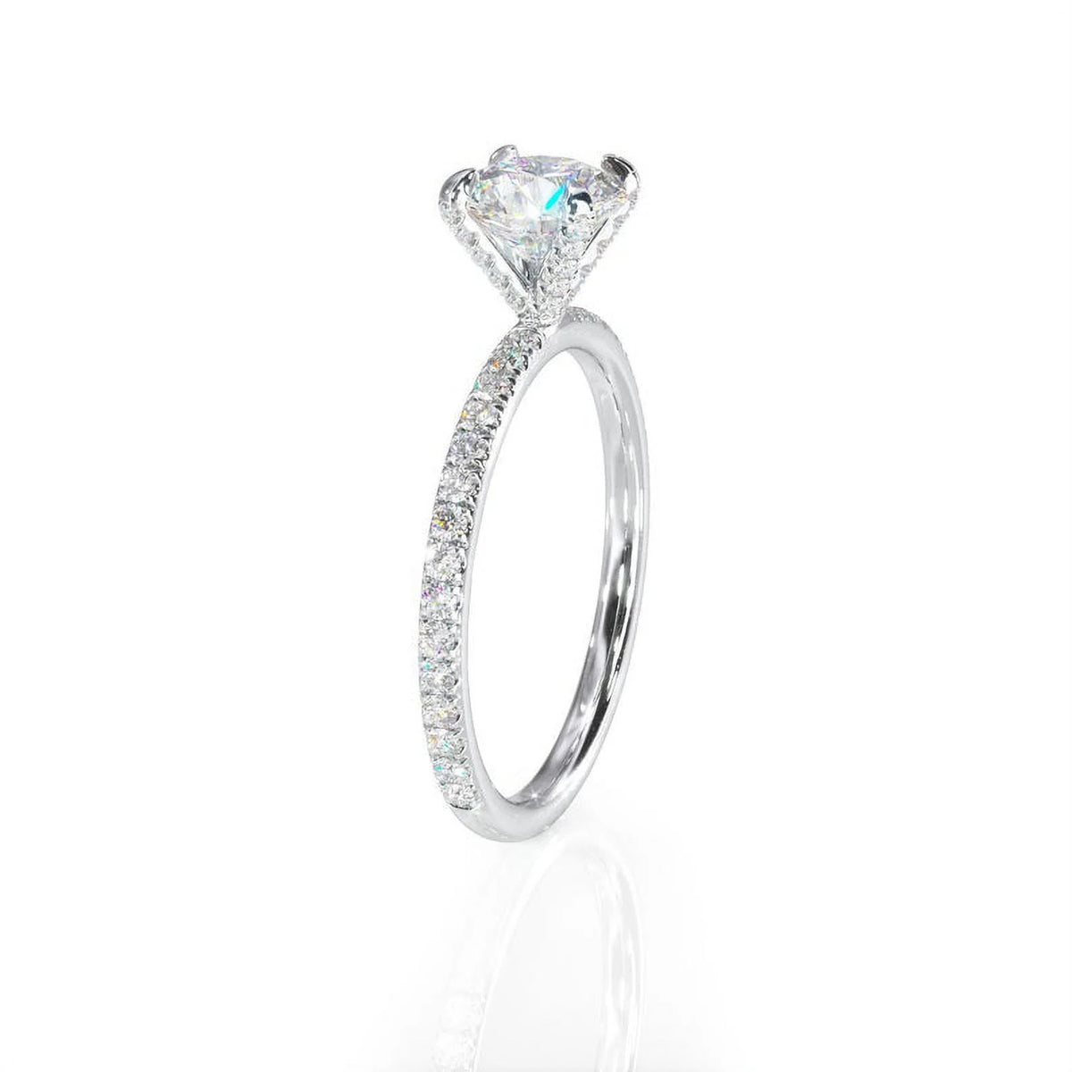 14K White Gold Solitaire Diamond Engagement Ring K68947