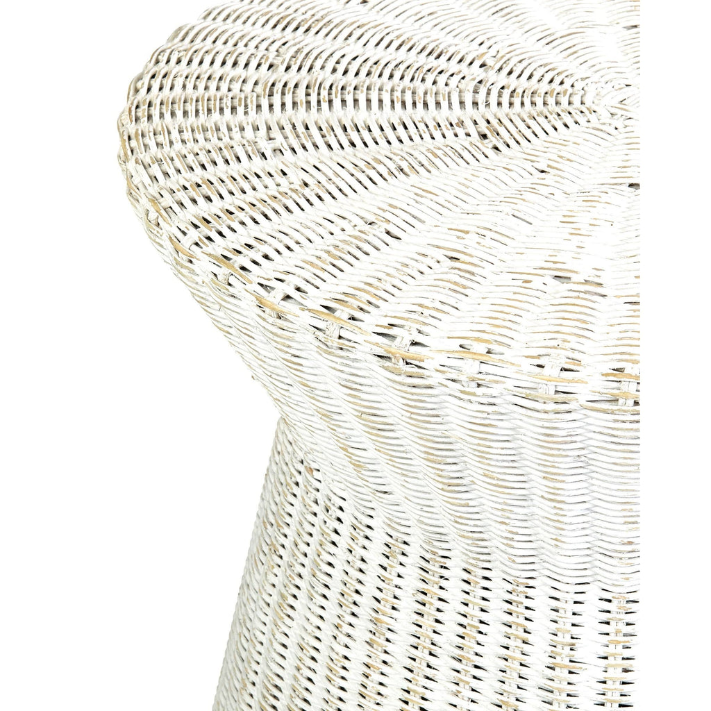 White Rattan Accent Table N907419