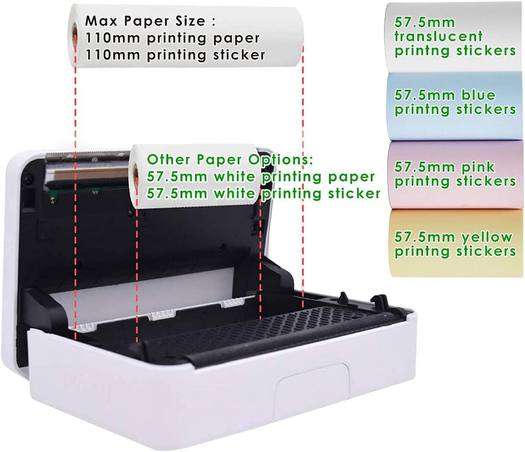 Wireless Thermal Printer for Printing Sticker, Logo, Label, Receipt, Photo, 300dpi Grayscale Q3361