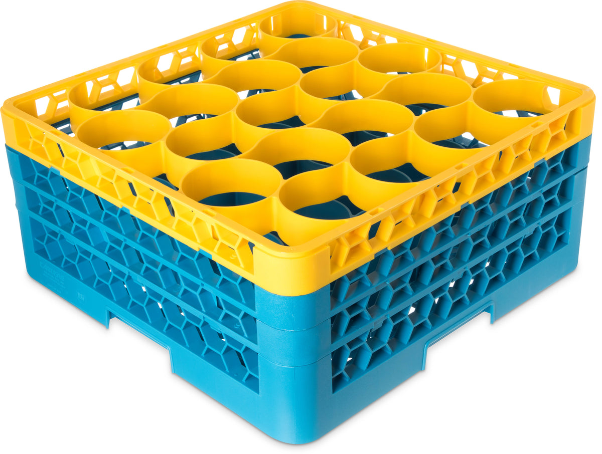 20 Compartments Dishwasher Glass Rack with 3 Color Coded Extenders A1246