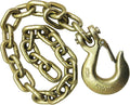 3/8" X 35" Grade 70 Trailer Safety Chains with Forged Hooks & Safety Clips, Pack of 2 I55443