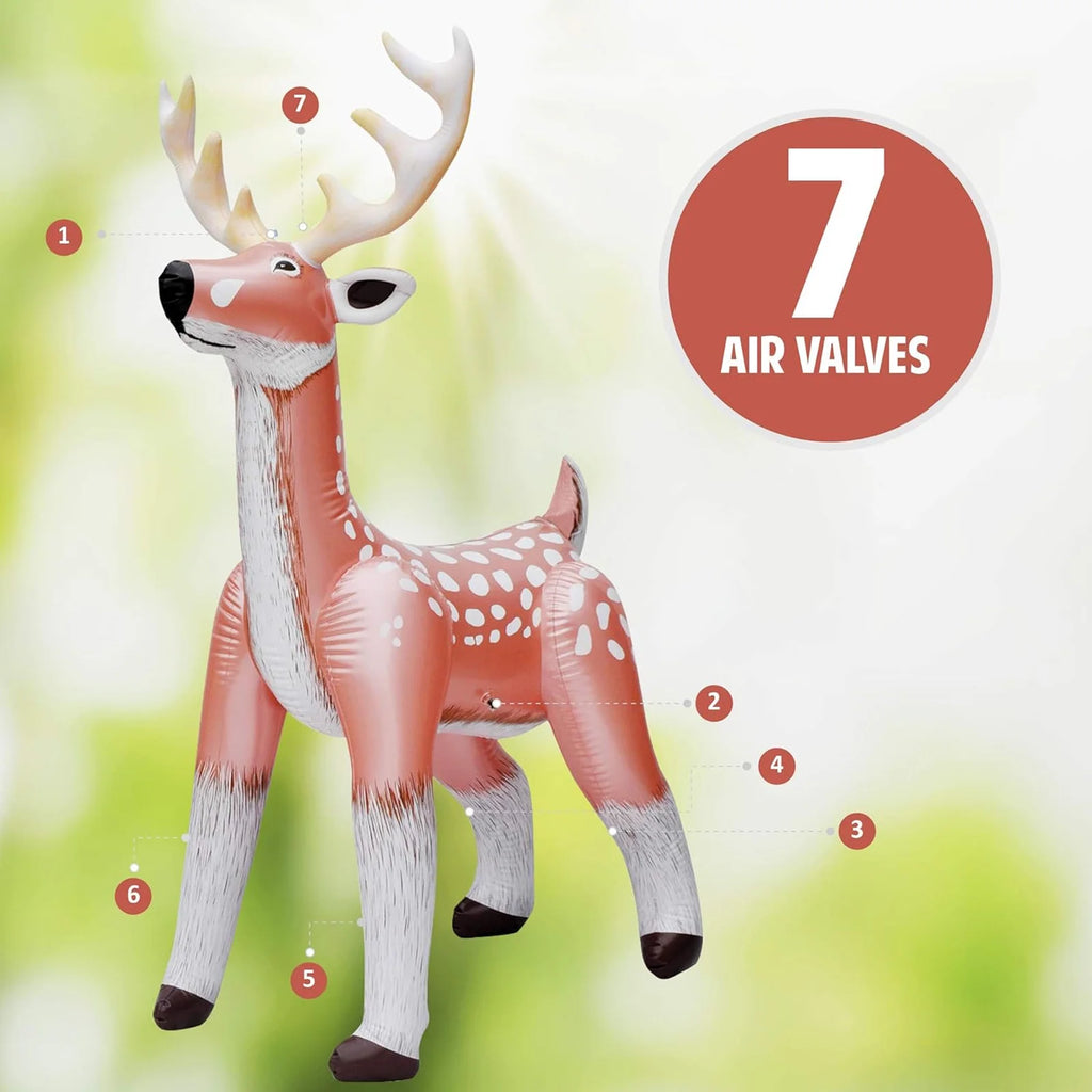 Rose Gold Standing Reindeer Inflatable 74” Tall Z775209