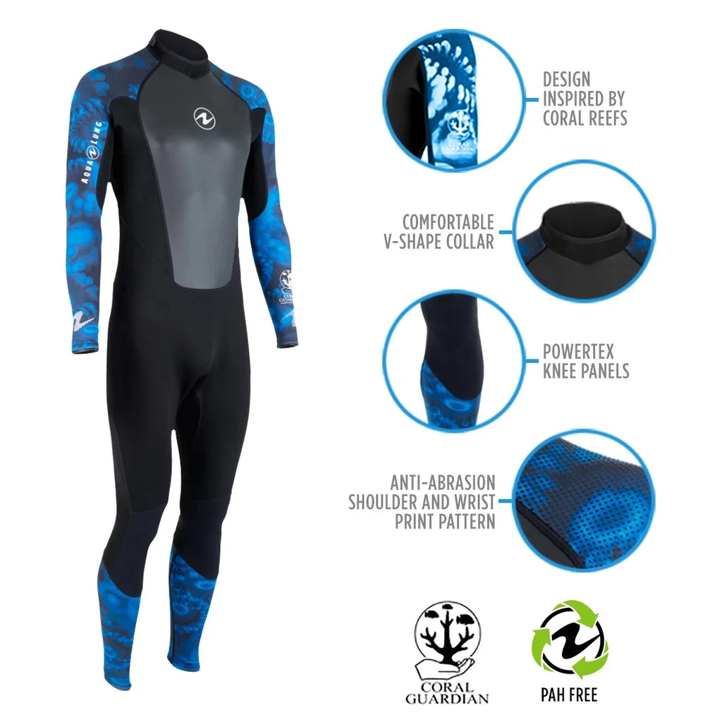 Camo Blue 3mm Women Wetsuit T481214