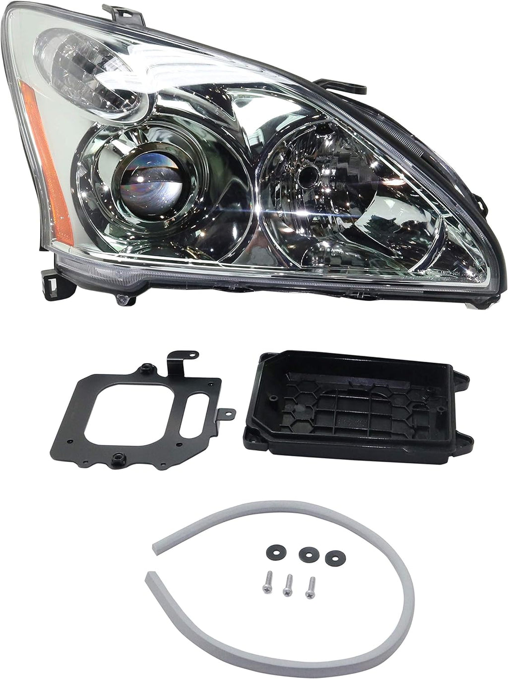 Headlight Lens and Housing Set of 2 for 2004-2006 Lexus RX330 HID D1684