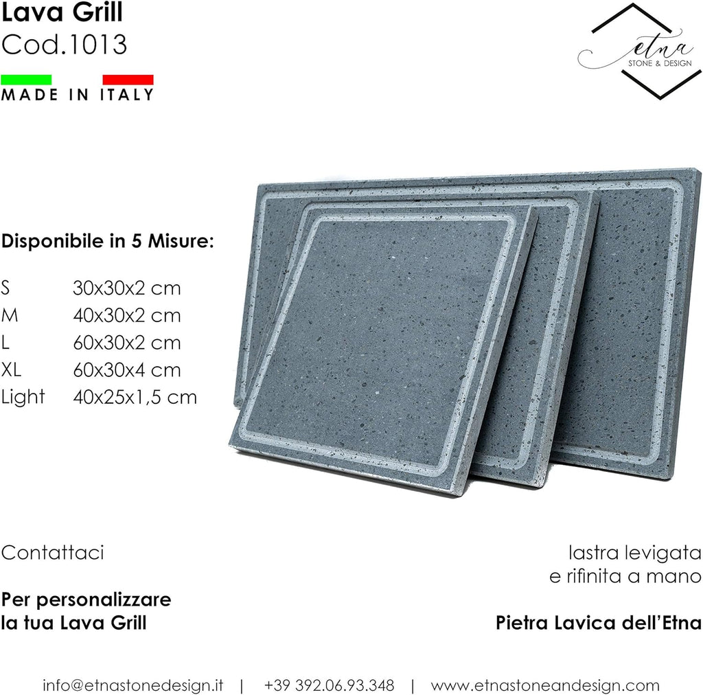 Lava Grill Steak Pan Stone Plate 60x30x2 cm Y735255