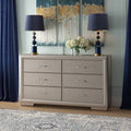 6 Drawer Double Dresser Silver Champagne G299