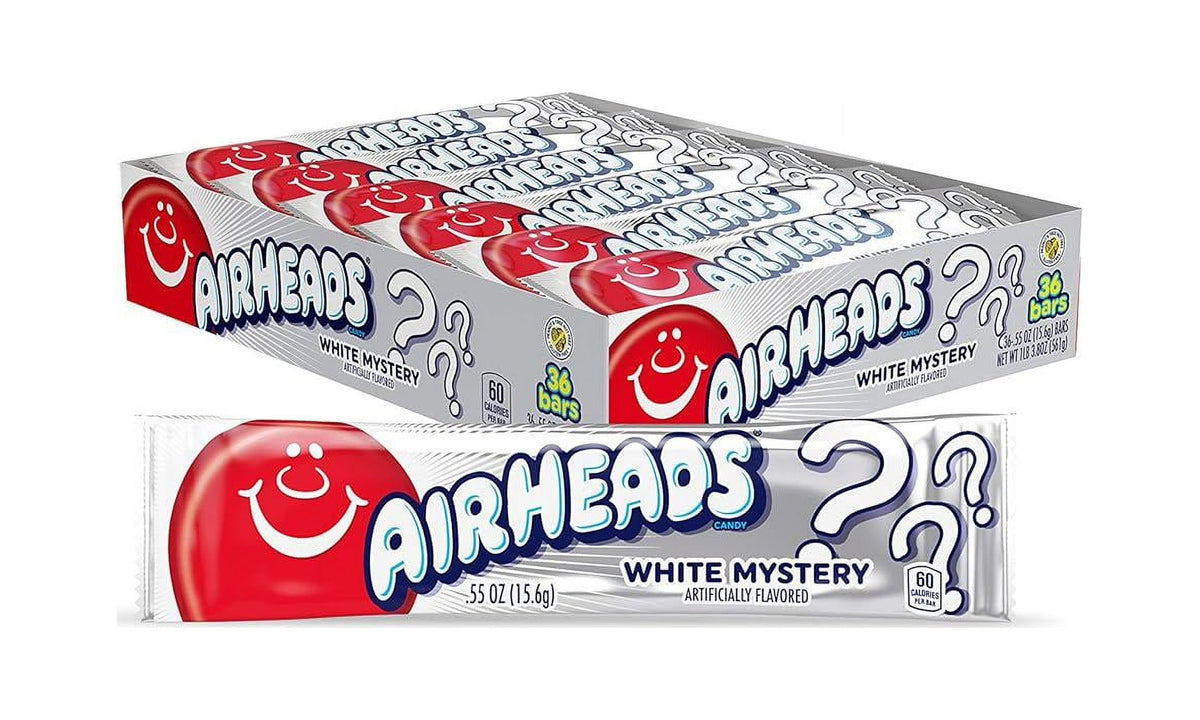 White Mystery Flavor Taffy Candy, Pack of 36 Bars C3447