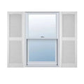 14 1/2 inch x 80 inch Vinyl Cathedral Top Center Mullion Open Louver Shutter J487518