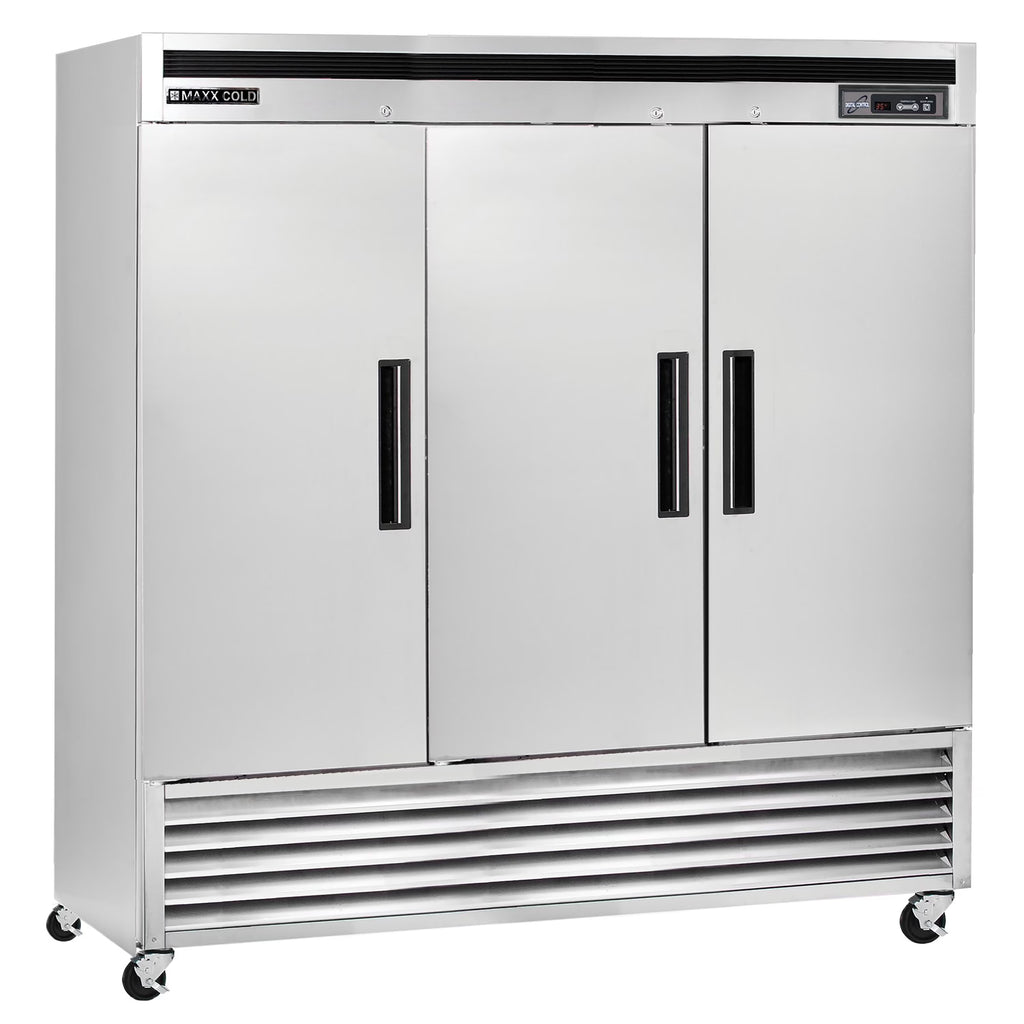 Triple Door Reach-In Refrigerator, Bottom Mount, 81"W, 72 cu. ft., Stainless Steel X6602