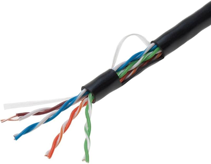 1000ft Cat5e White Solid 24AWG Shielded FTP Bulk Network Wire X56236