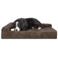 Espresso Velvet L-Chaise Dog Bed E827251