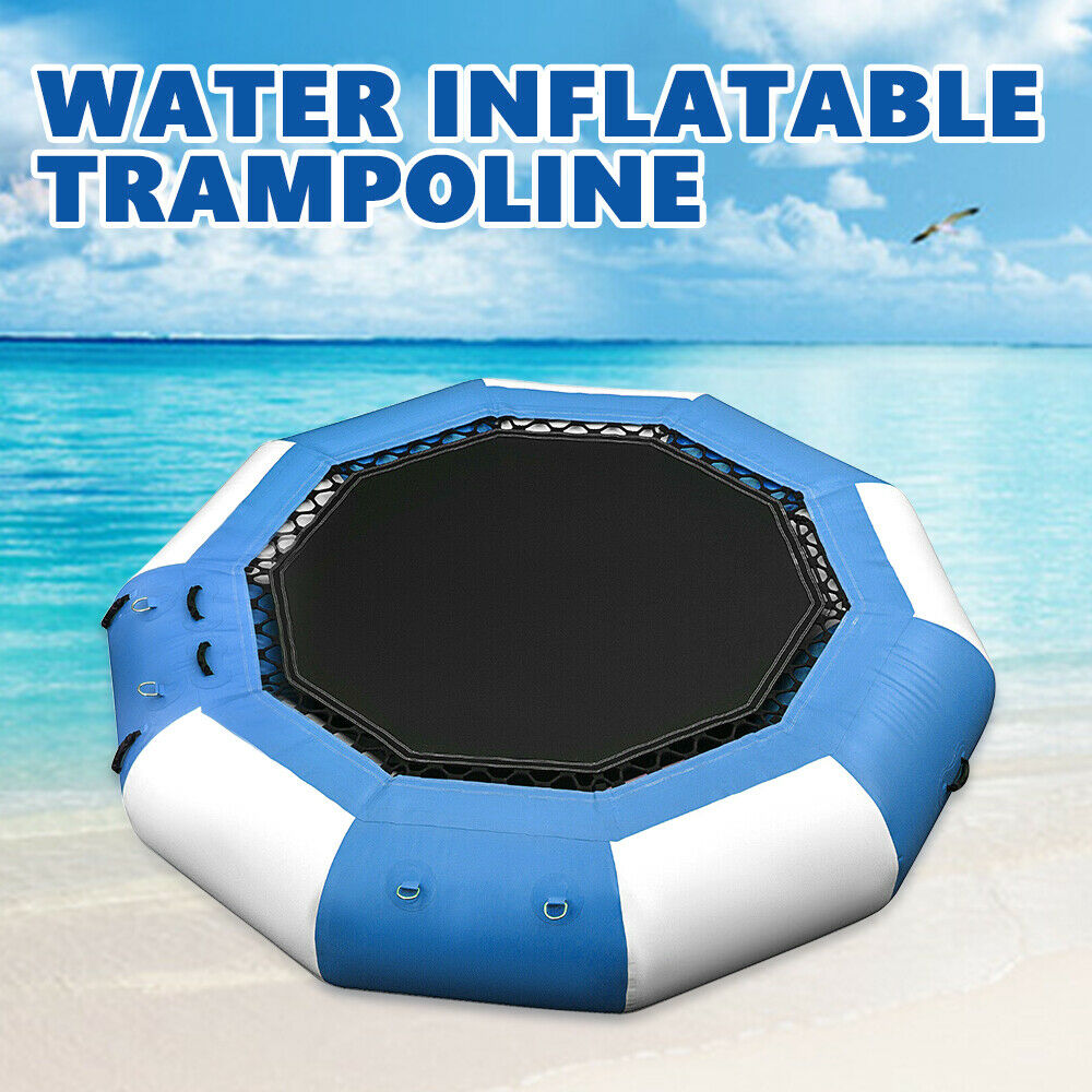 17Ft Inflatable Water Trampoline Bouncer Jump Float Platform 880lb F990637
