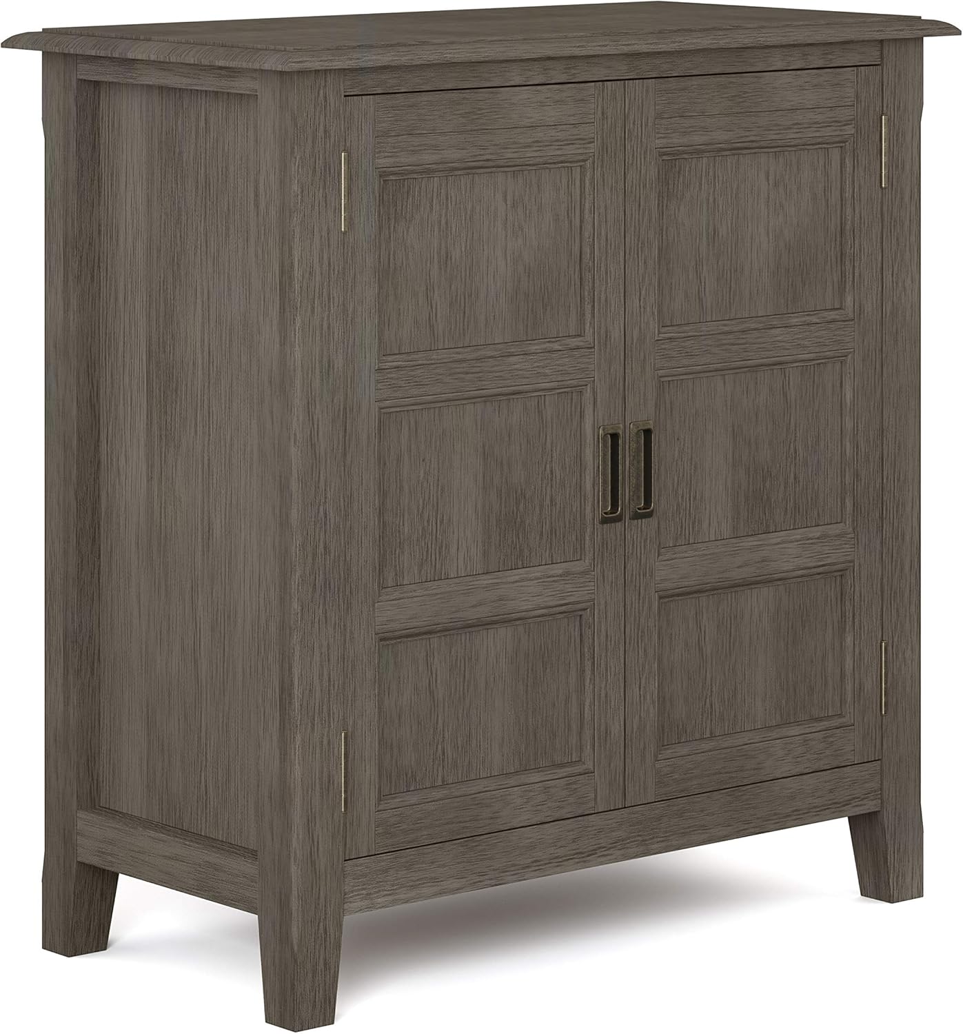 Solid Wood Low Storage Cabinet in Mahogany Brown, 2 Doors, 2 Adjustable Shelves X898