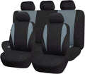 Black Polyester Car Seat Covers 9 PCS Pack of 2 C988702