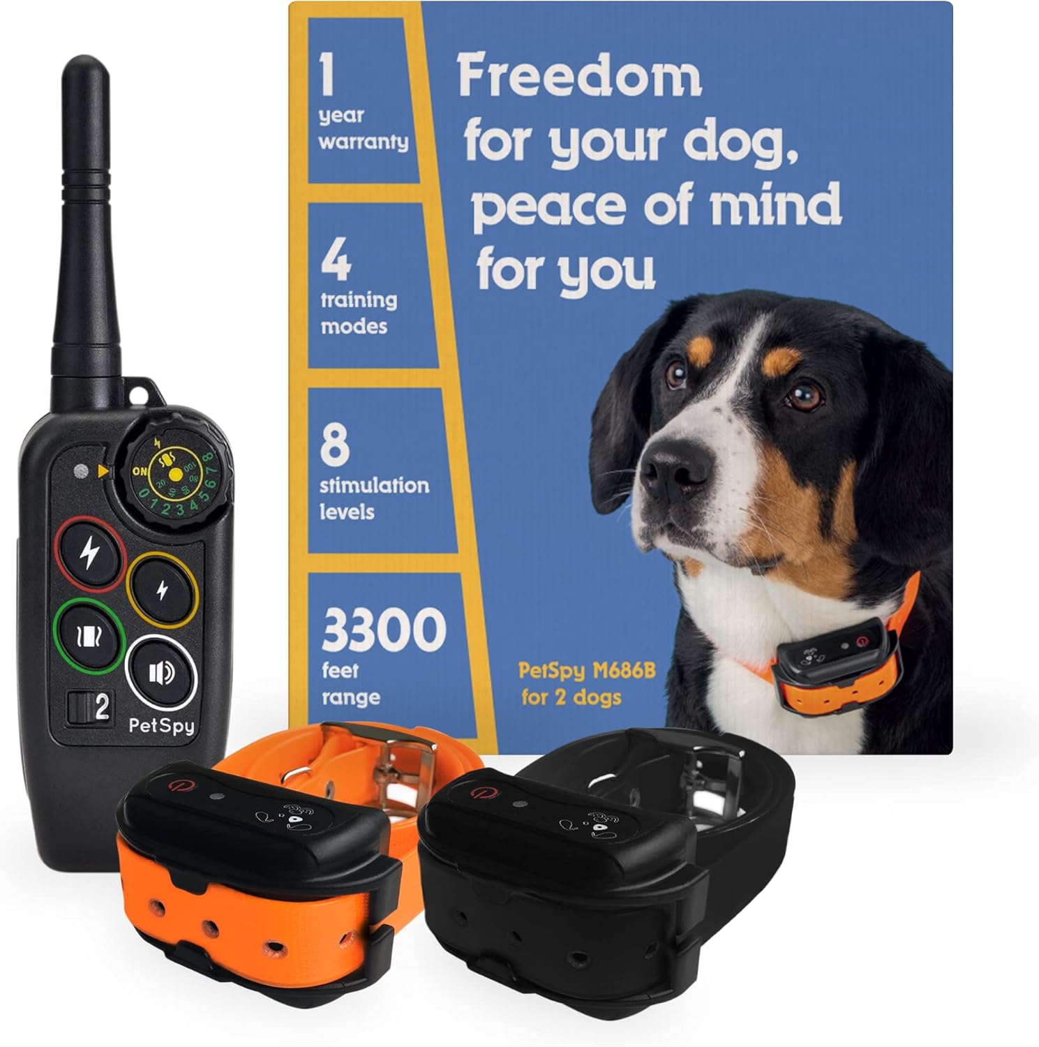 Waterproof Remote Training E-Collars for 2 Dogs W33950