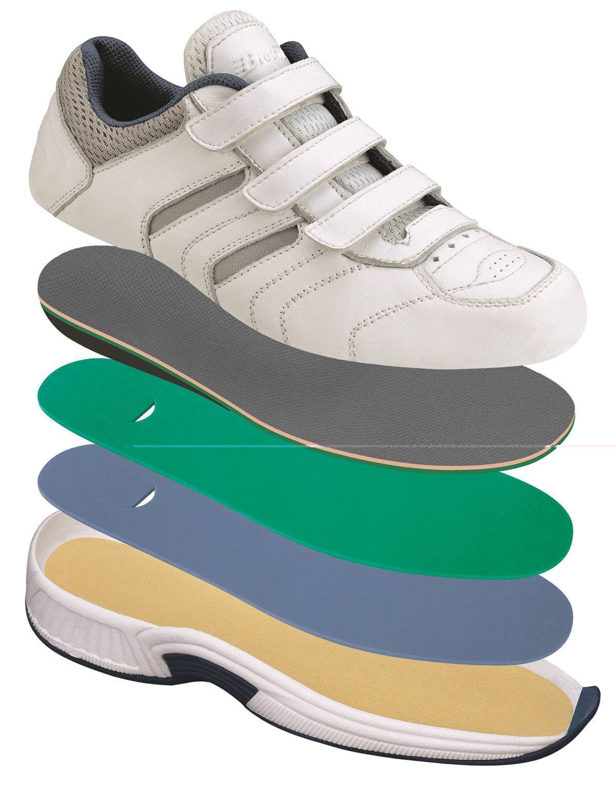 White Leather OrthoFeet Ventura 9.5 W D450795