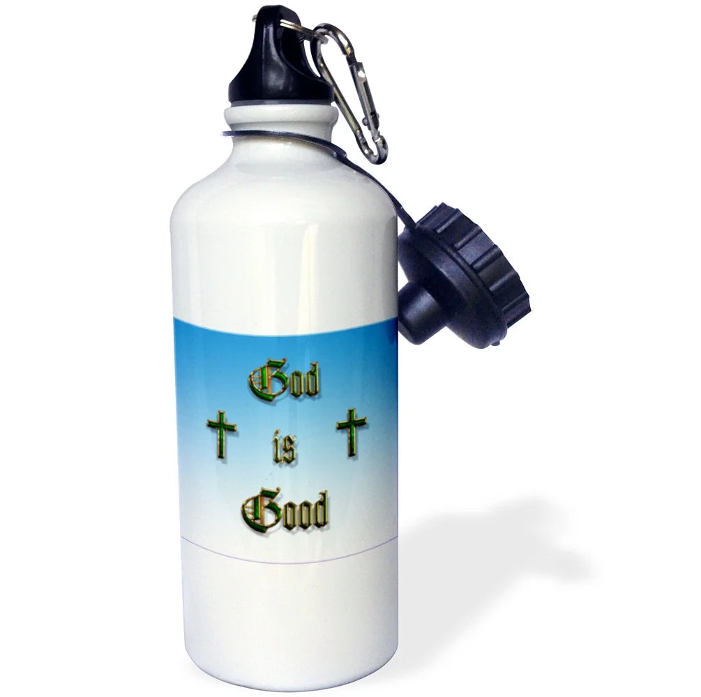 Jade Marble Print Gold Trim 21 oz Sports Water Bottle B955392