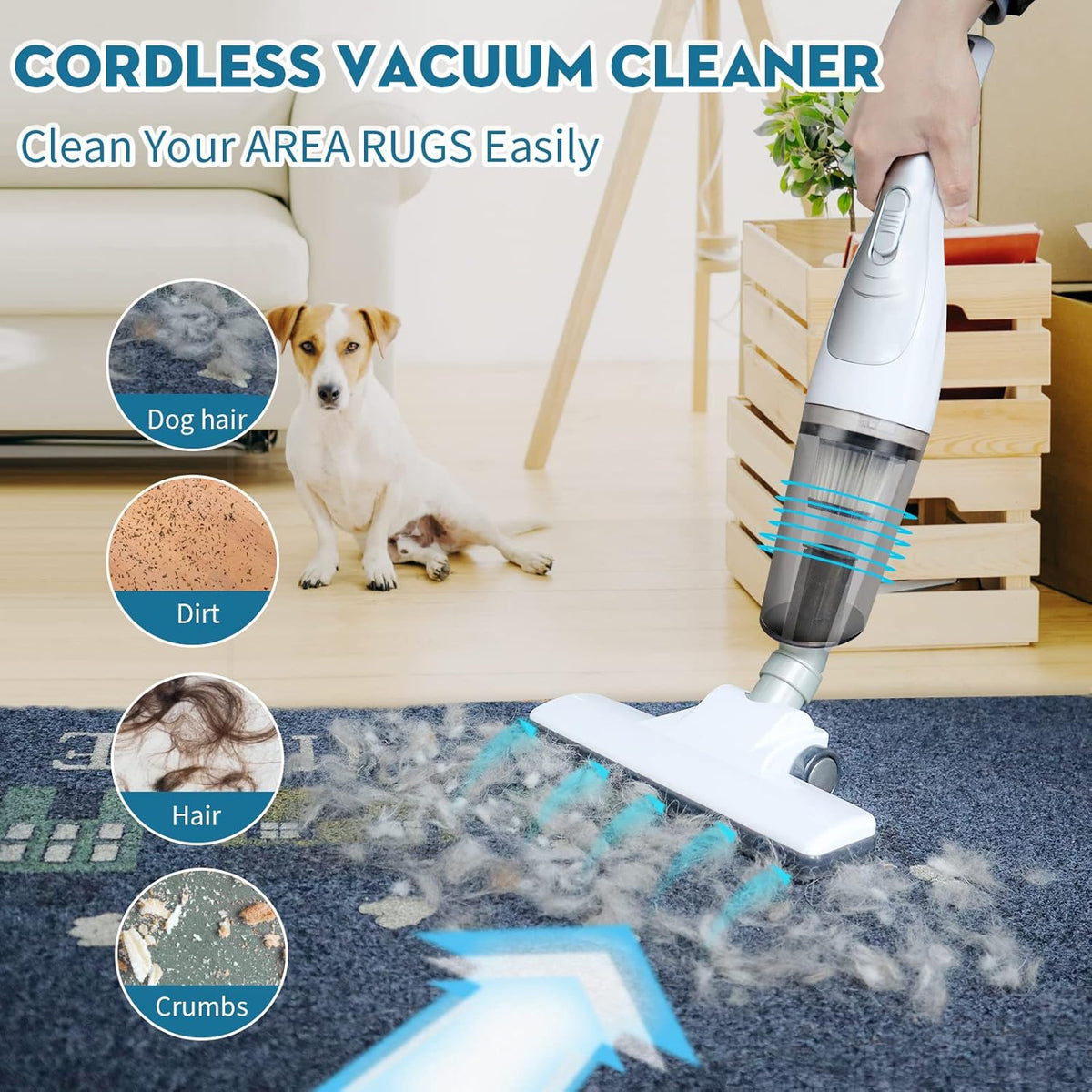 Cordless Stick Vacuum Cleaner with Rechargeable Battery Q618