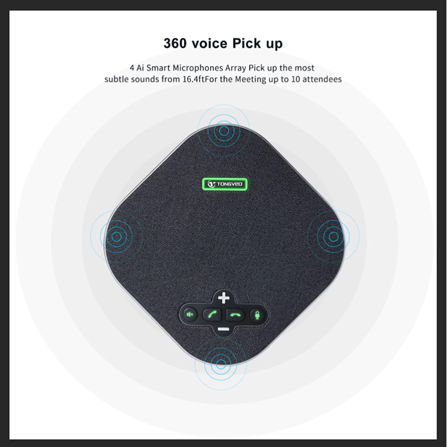 Bluetooth Speakerphone Conference Microphone with Daisy Chain Wireless Speakers Z368