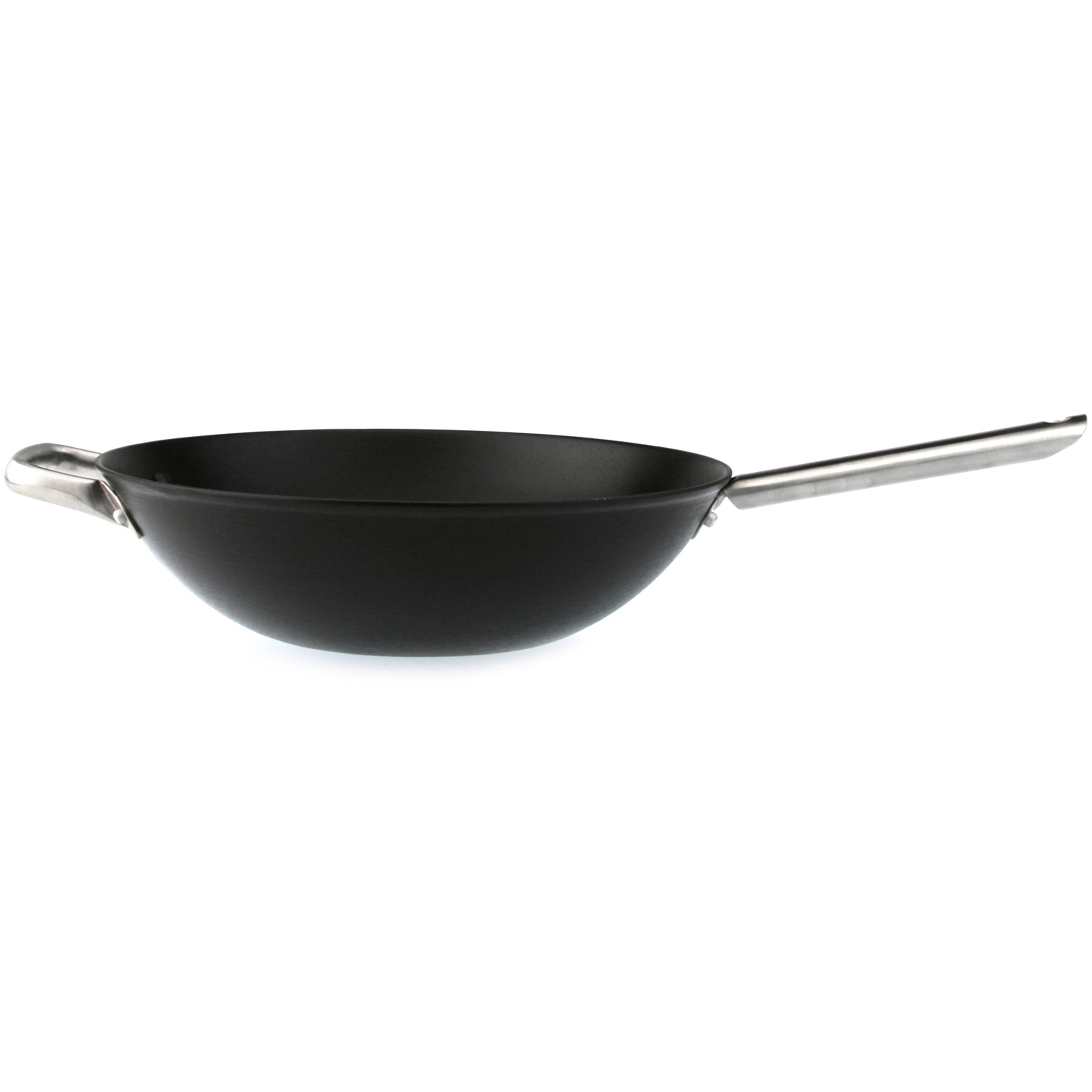 Black Cast Iron Wok H468