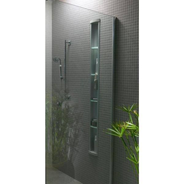 Satin Silver Shower Locker I433