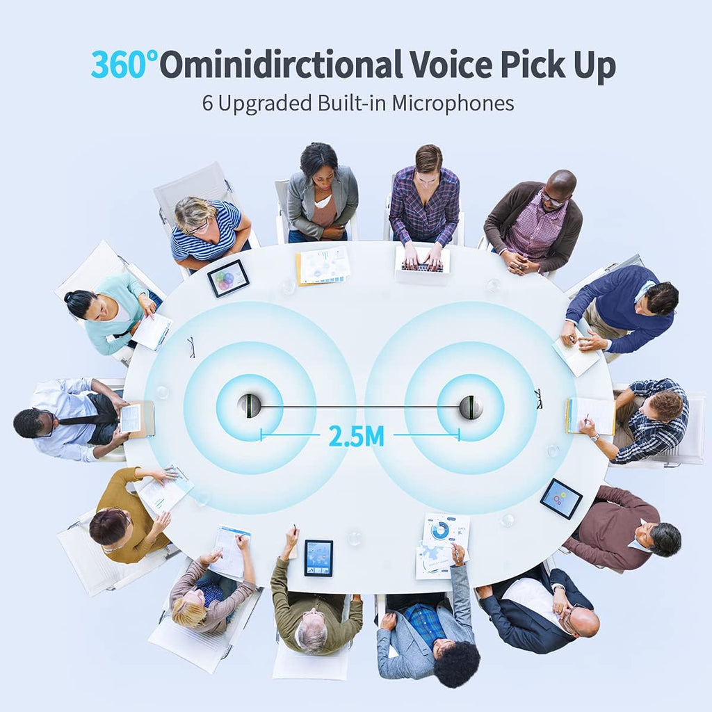 Bluetooth Speakerphone with 6 Microphones, 18H Call Time, Bluetooth 5.0 U6514