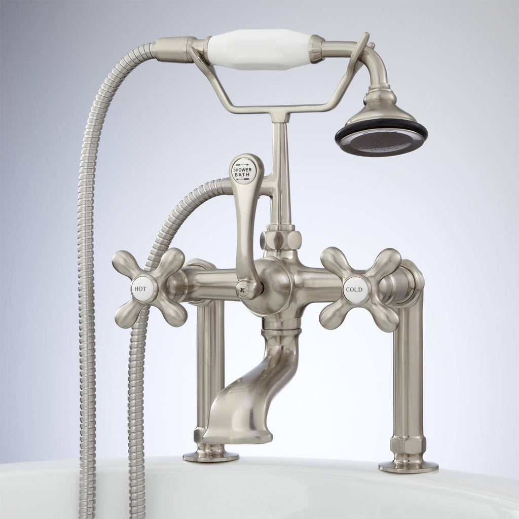 Polished Brass Deck Mount Tub Faucet A8191