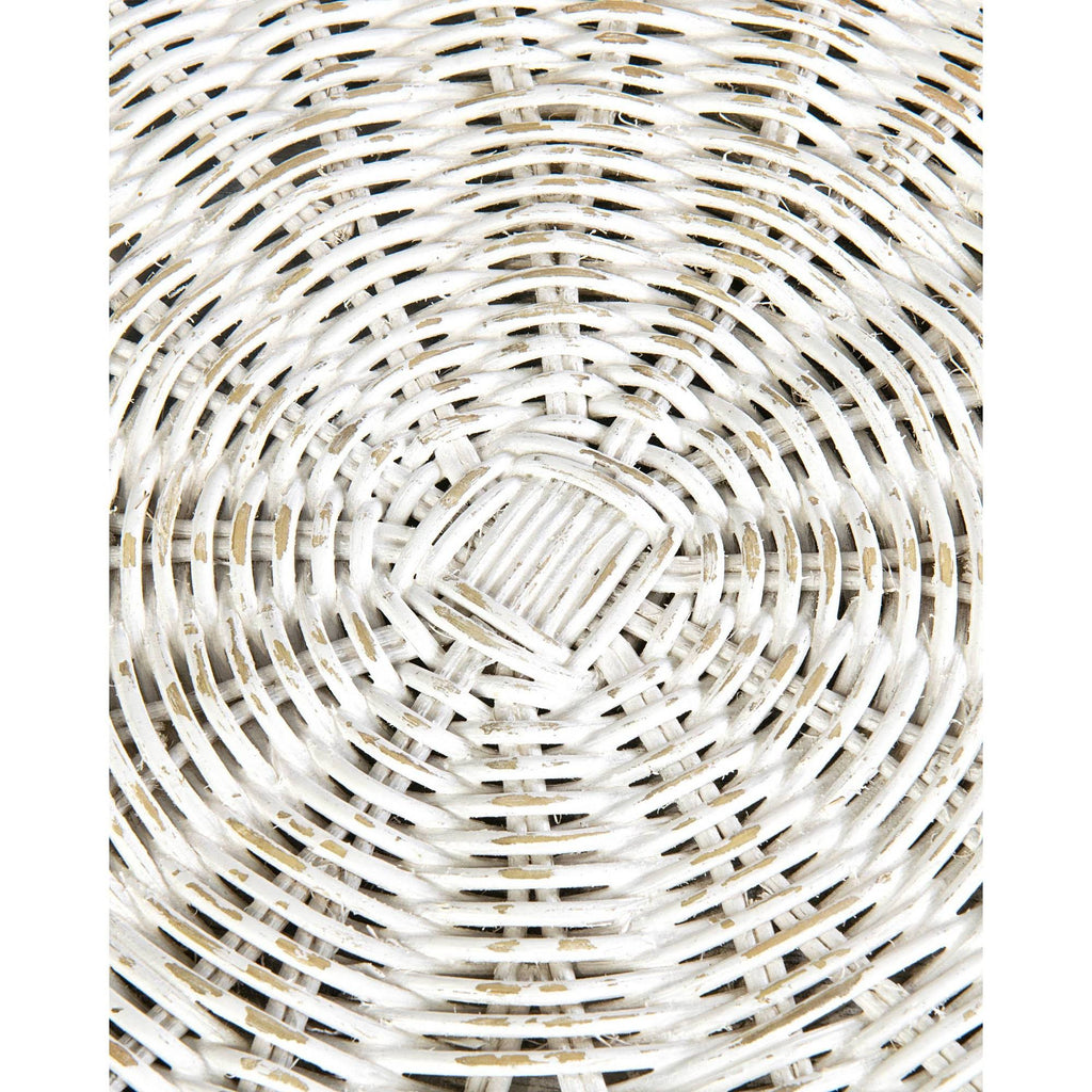 White Rattan Accent Table N907419