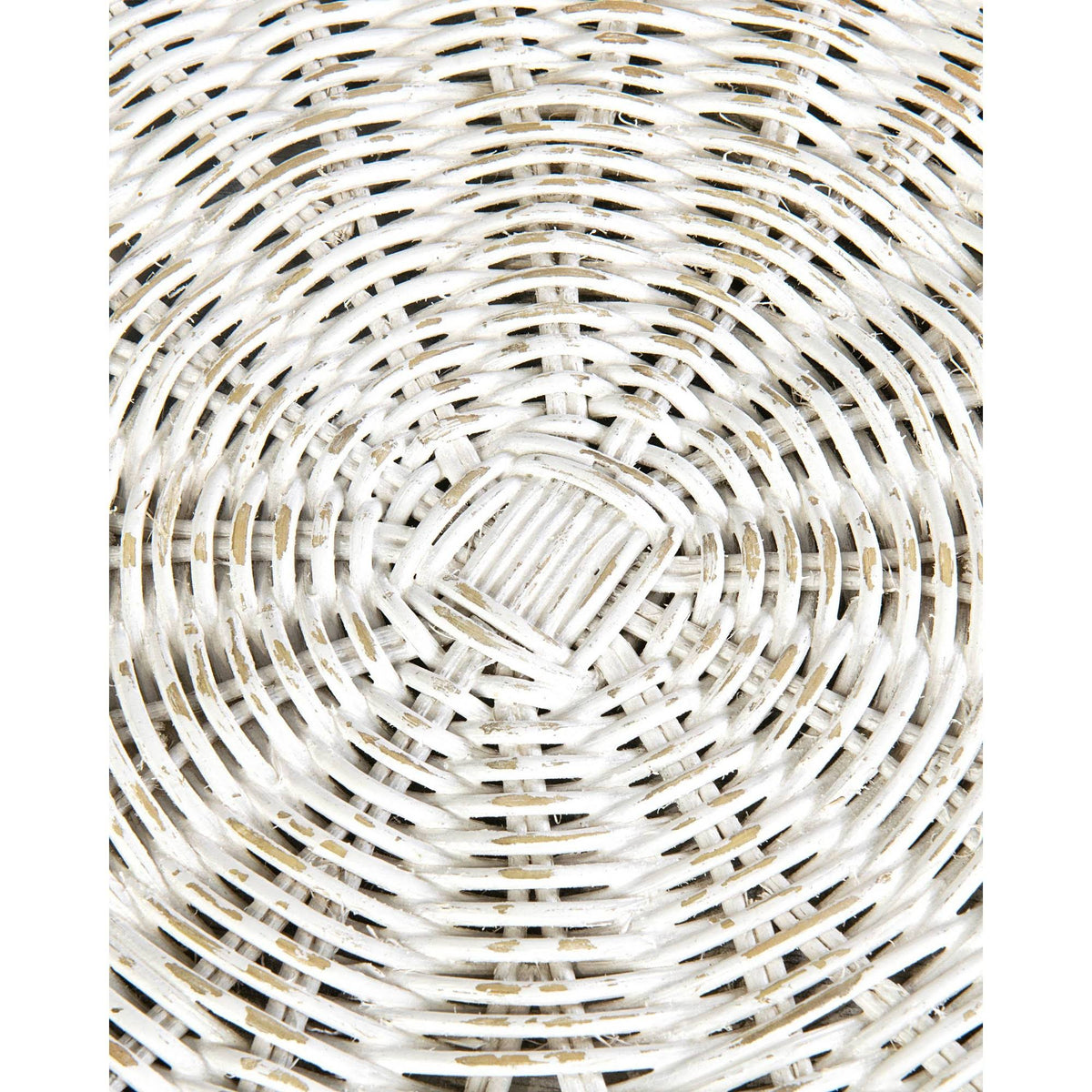 White Rattan Accent Table N907419
