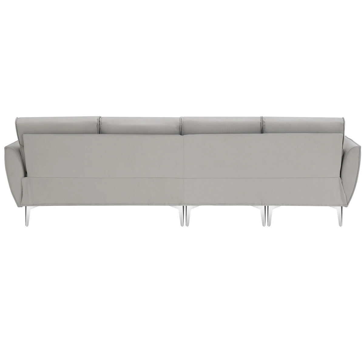 Gray Flannel L-Shaped Convertible Sectional Sofa U4815