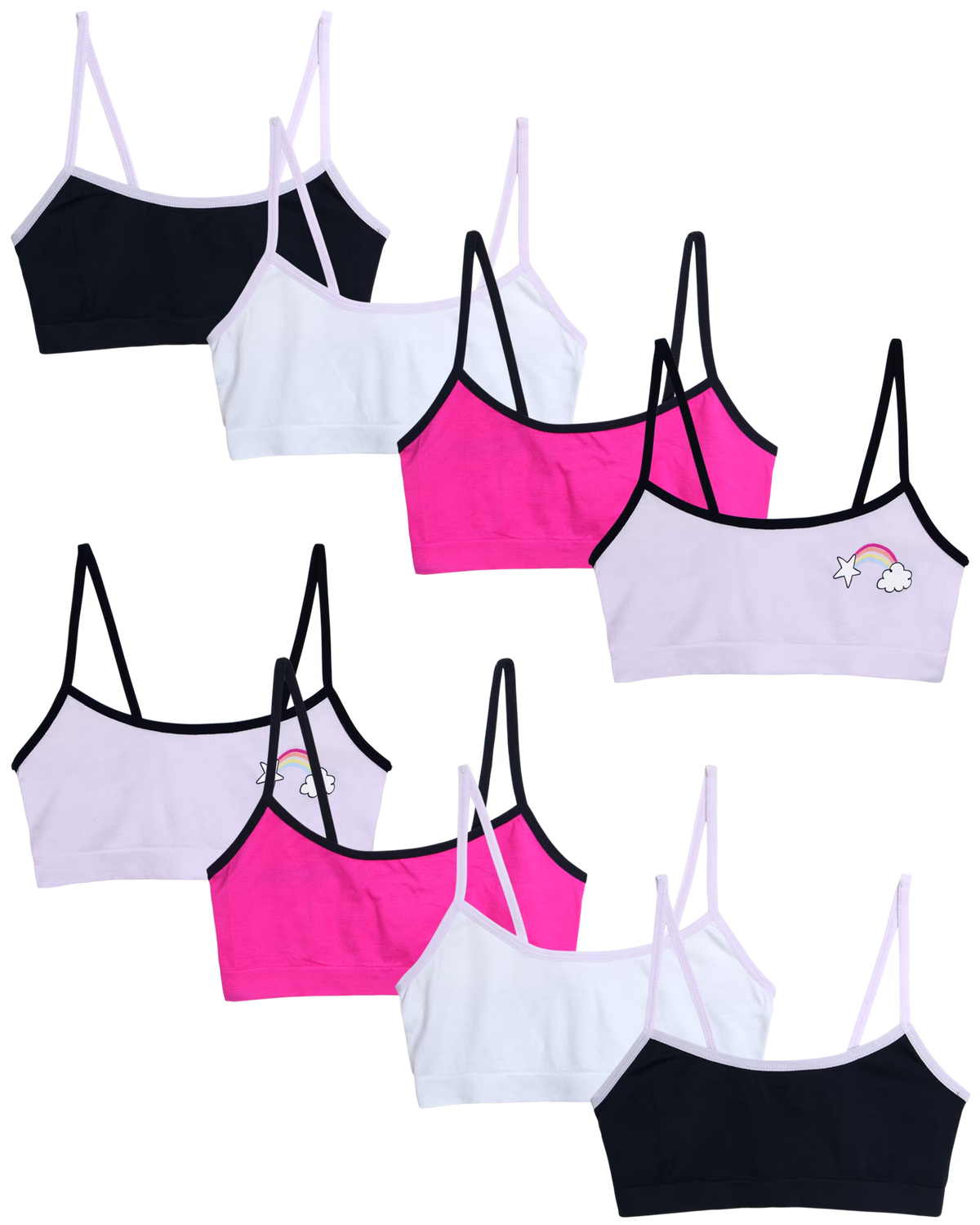 8 Pack Seamless Girls' Training Bra Bralette T15547