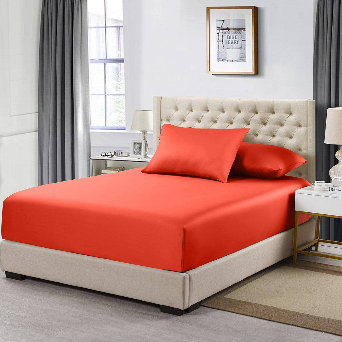Bamboo Coral Fitted Sheet D674344