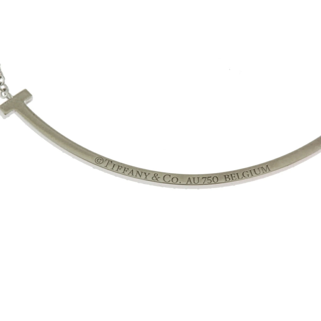 Tiffany T Smile Diamond Necklace 18K Z5845