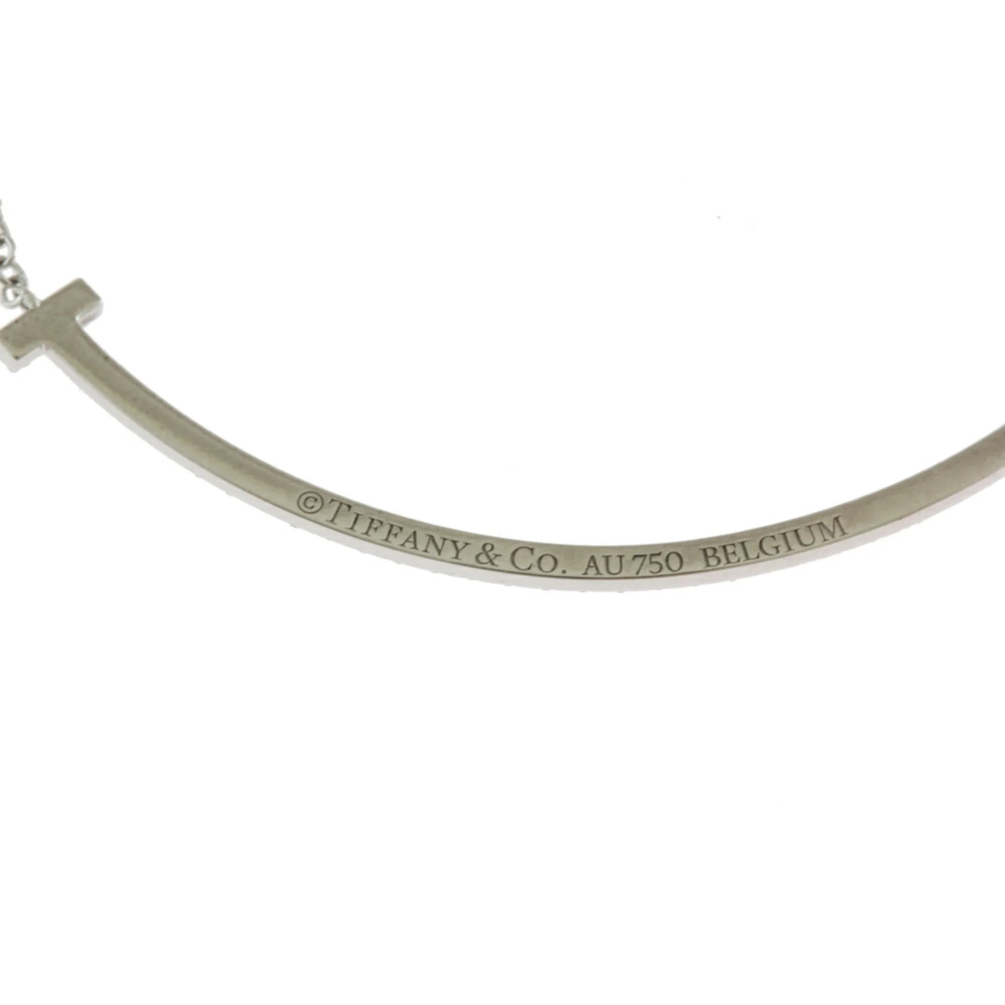 Tiffany T Smile Diamond Necklace 18K Z5845