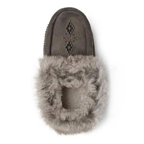 Charcoal Suede Moccasins D658