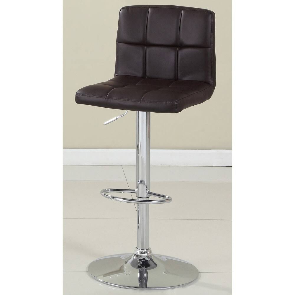 White Leatherette Bar Stool S569305