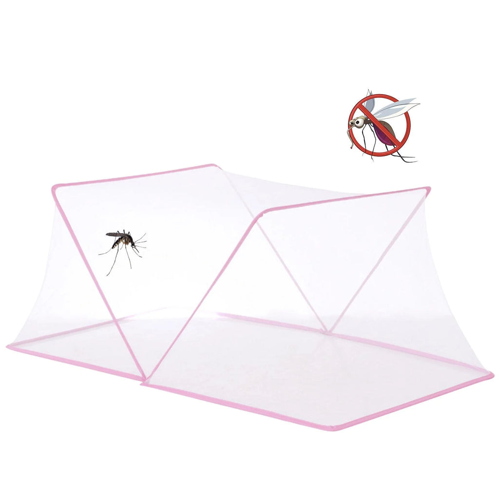 Pink Foldable Bed Canopy 190x100x80cm D7236