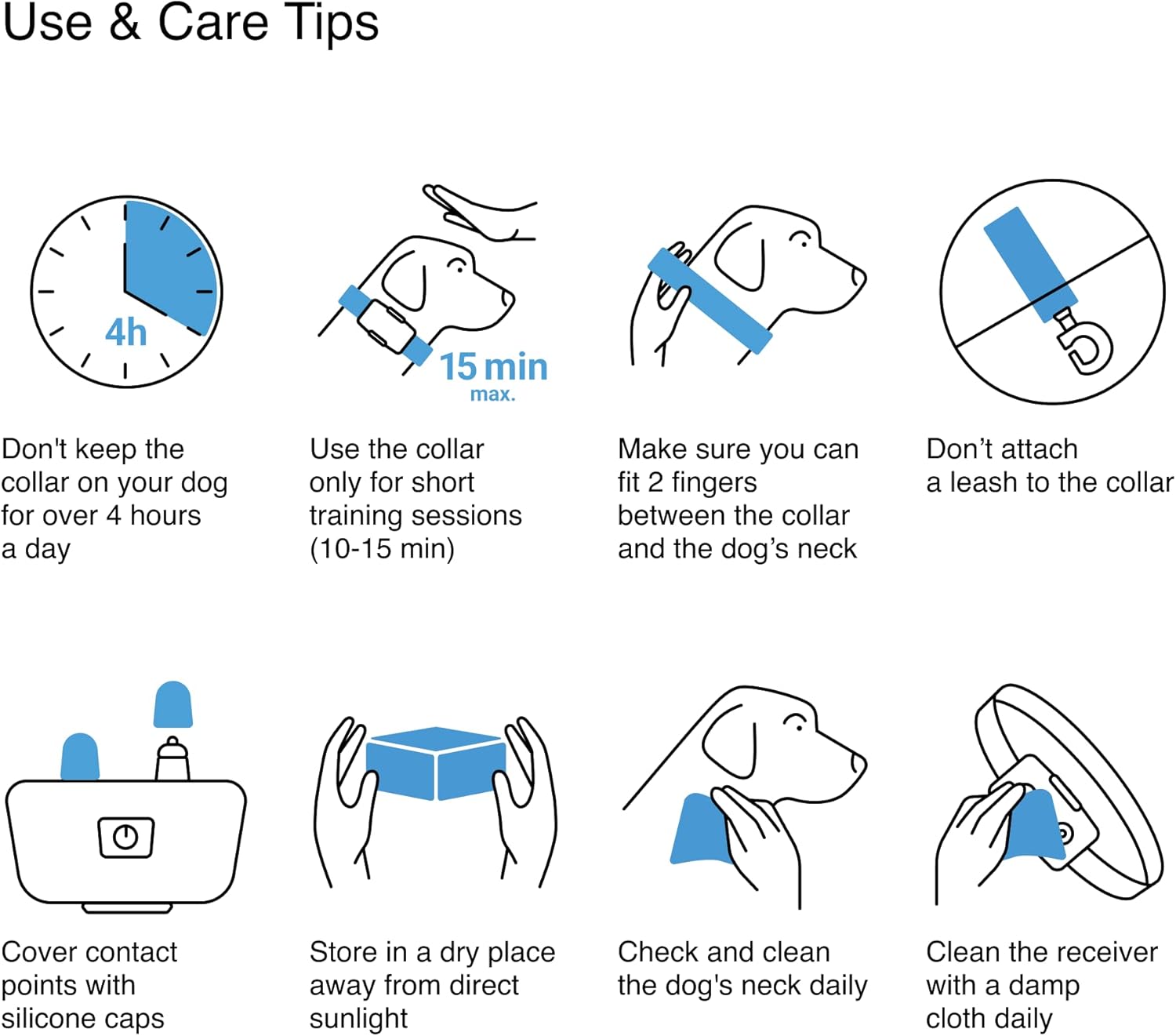 Waterproof Remote Training E-Collars for 2 Dogs W33950