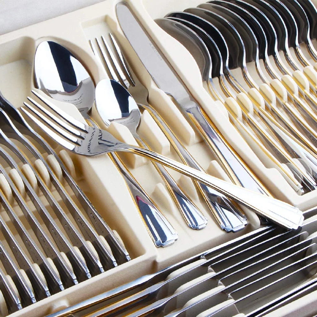72 Piece Gold Flatware Serving Set for 12 T178855
