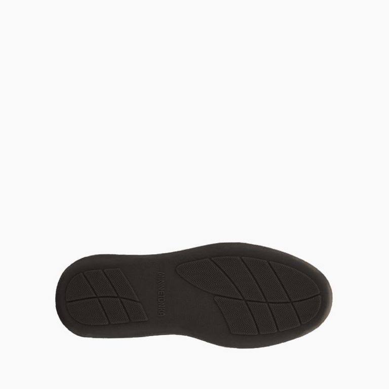 Black Sheepskin Hardsole Moccasin A48741
