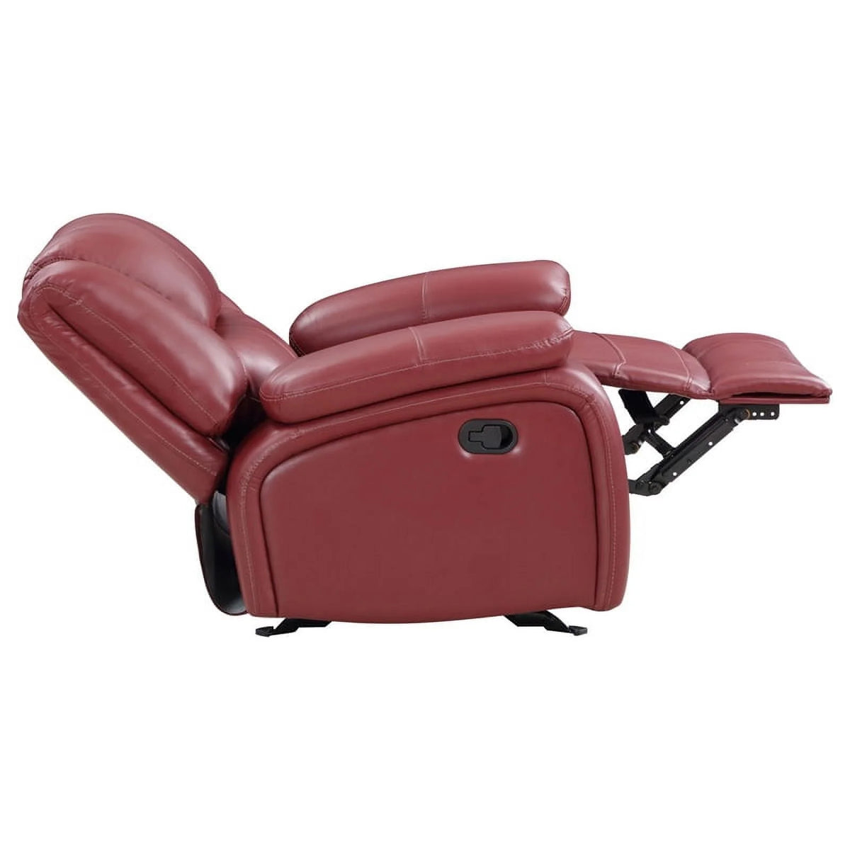 Red Faux Leather Upholstered Glider Recliner C251595