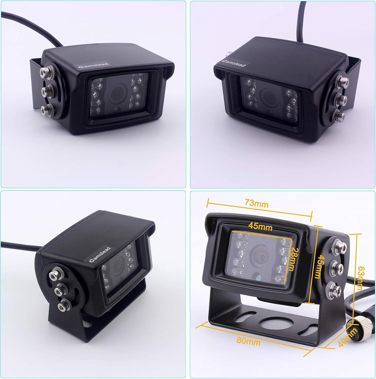 9 inch Quad Split Screen Backup Camera Monitor Kit J107